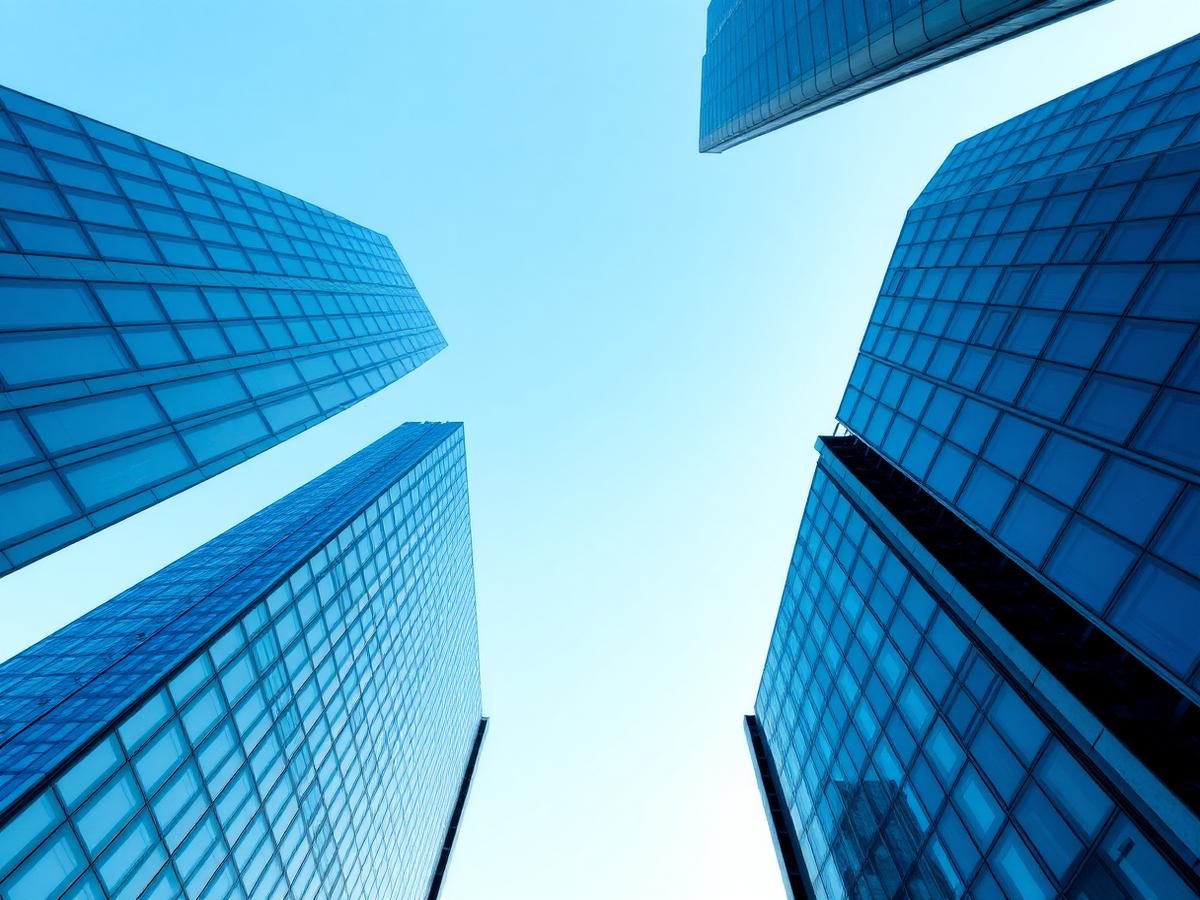 Modern corporate skyscrapers